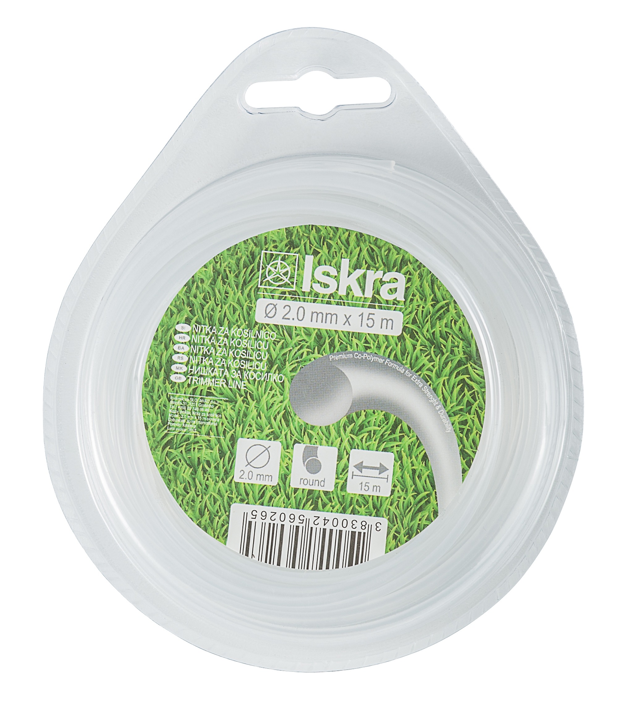 Nitka za kosilnico 2.0x15 okrogla
